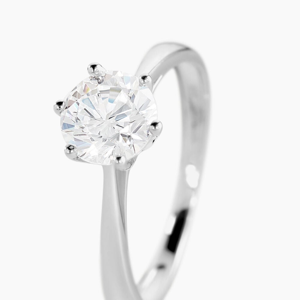 Solitaire Or Blanc Laurian Oxyde De Zirconium Blanc - Solitaires Femme | Marc Orian