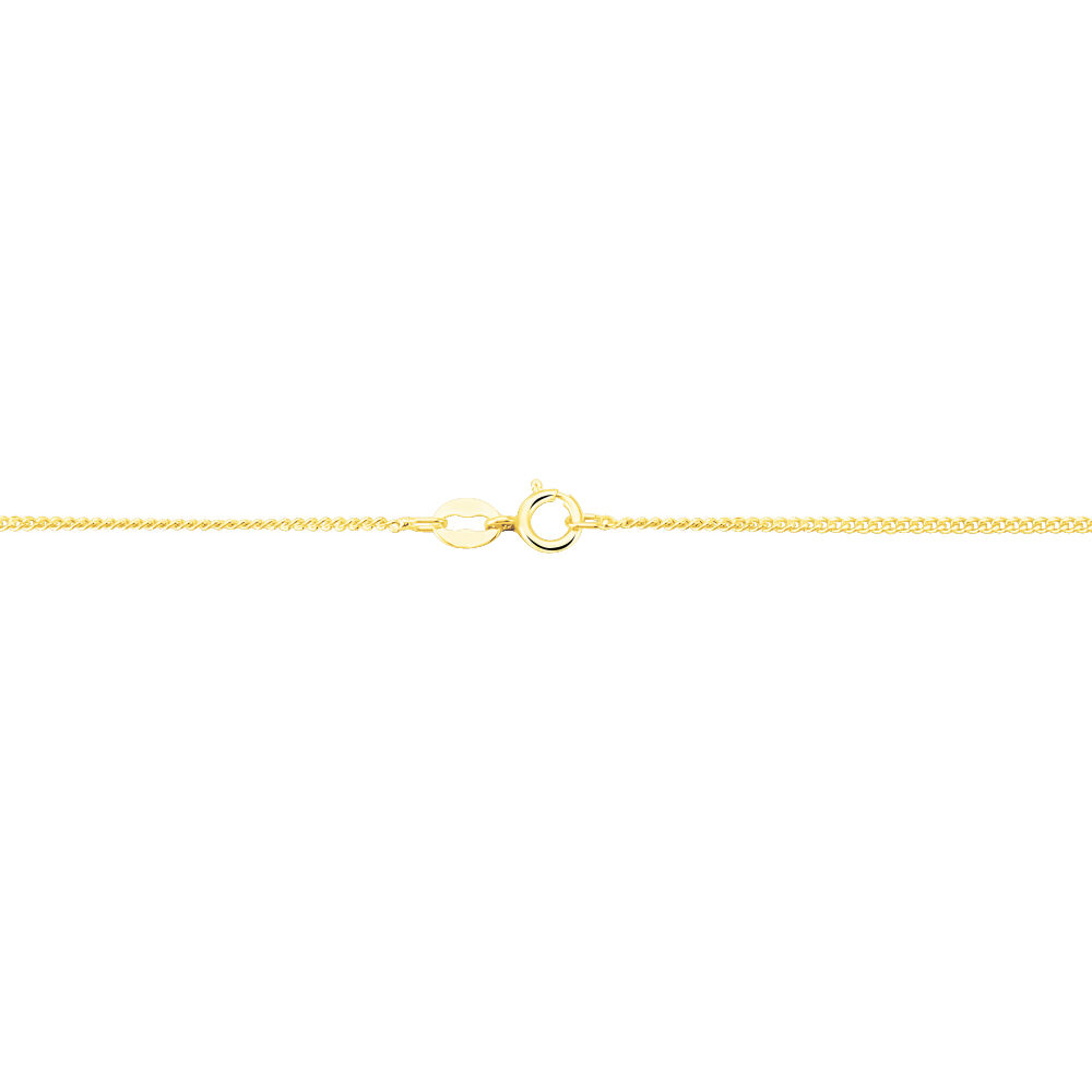 Cha&icirc;ne Ixia Maille Gourmette Diamantee Or Jaune - Chaines Femme | Marc Orian