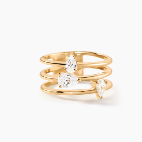 Bague Glamour Plaqu&eacute; Or Jaune Oxyde De Zirconium - Bijoux fantaisie Femme | Marc Orian