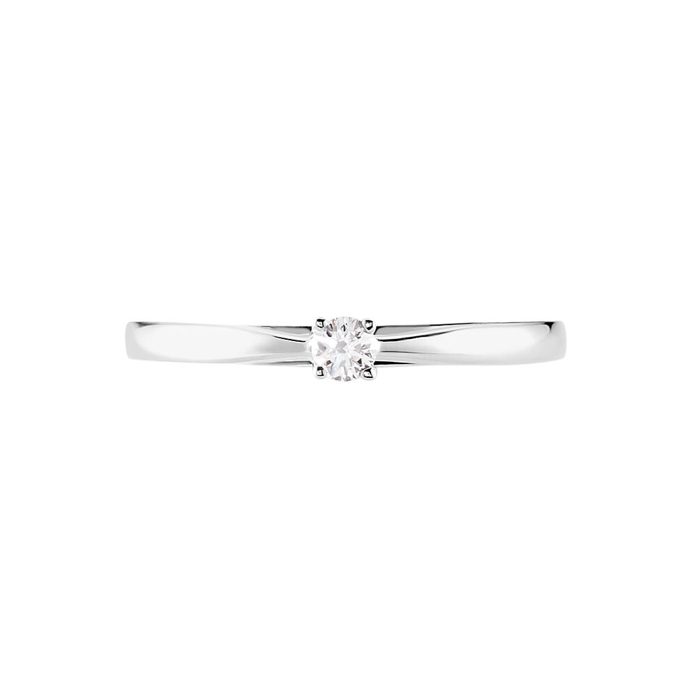 Bague Solitaire Iris Or Blanc Diamant -  Femme | Marc Orian