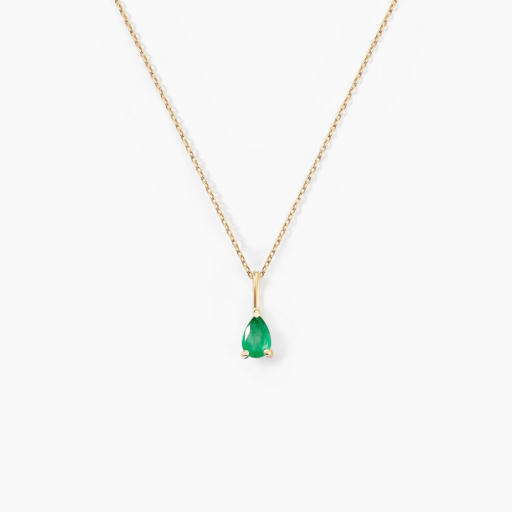 Collier Goutte Or Jaune Emeraude - Colliers avec pierres Femme | Marc Orian