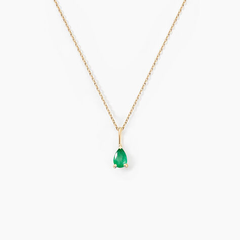 Collier Goutte Or Jaune Emeraude - Colliers avec pierres Femme | Marc Orian