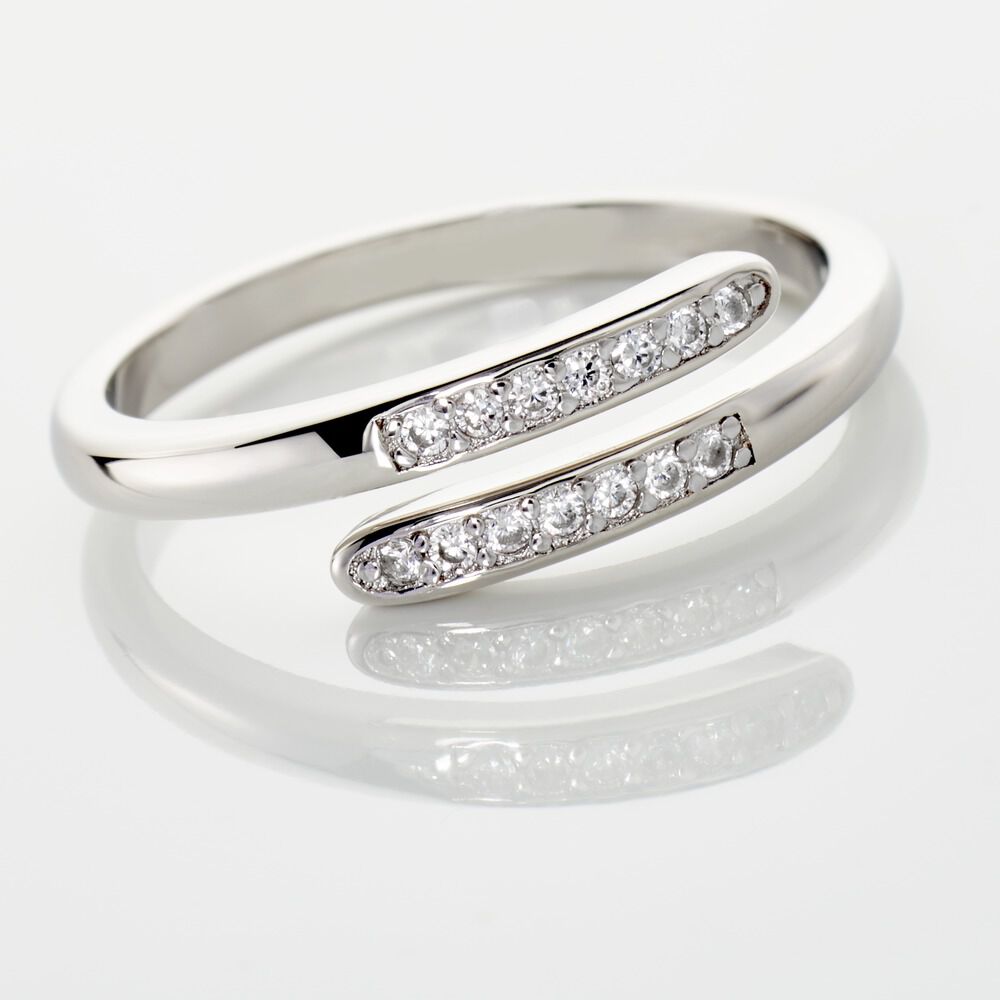 Bague Ajustable Mendel Argent Blanc Oxyde De Zirconium - Bijoux fantaisie Femme | Marc Orian