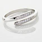 Bague Ajustable Mendel Argent Blanc Oxyde De Zirconium - Bijoux fantaisie Femme | Marc Orian
