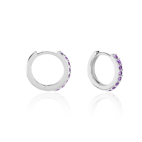Créoles Rio Argent Blanc Oxyde De Zirconium - Créoles Femme | Marc Orian