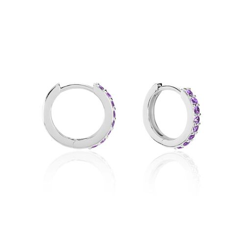 Créoles Rio Argent Blanc Oxyde De Zirconium - Boucles d'oreilles Créoles Femme | Marc Orian