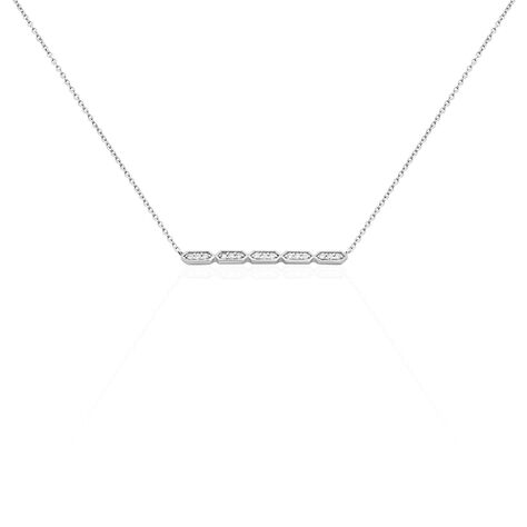 Collier Adali Argent Blanc Oxyde De Zirconium - Colliers avec pierres Femme | Marc Orian