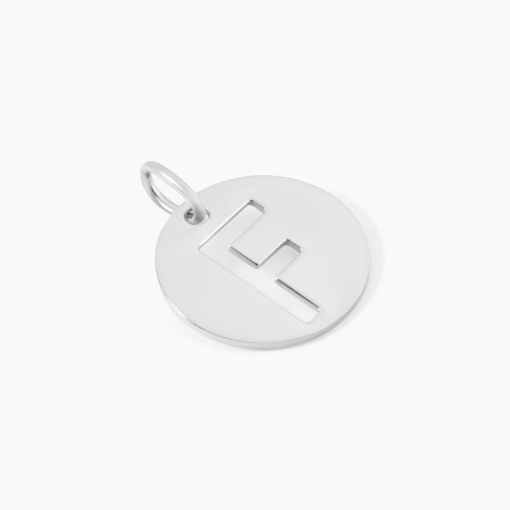 Pendentif Elio F Argent Blanc - Bijoux fantaisie Famille | Marc Orian
