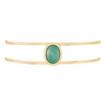 Bracelet Jonc Veina Plaqu&eacute; Or Jaune Aventurine - Bracelets joncs Femme | Marc Orian