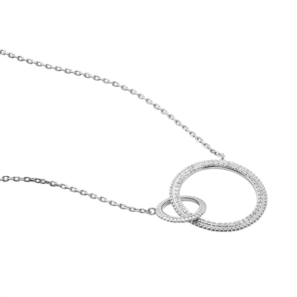 Collier Nathalia Argent Blanc Oxyde De Zirconium - Colliers avec pierres Femme | Marc Orian