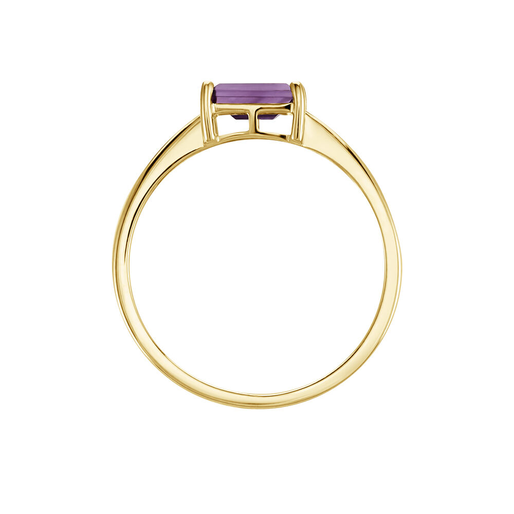 Bague Nottingham Or Jaune Am&eacute;thyste - Bagues pierres fines Femme | Marc Orian