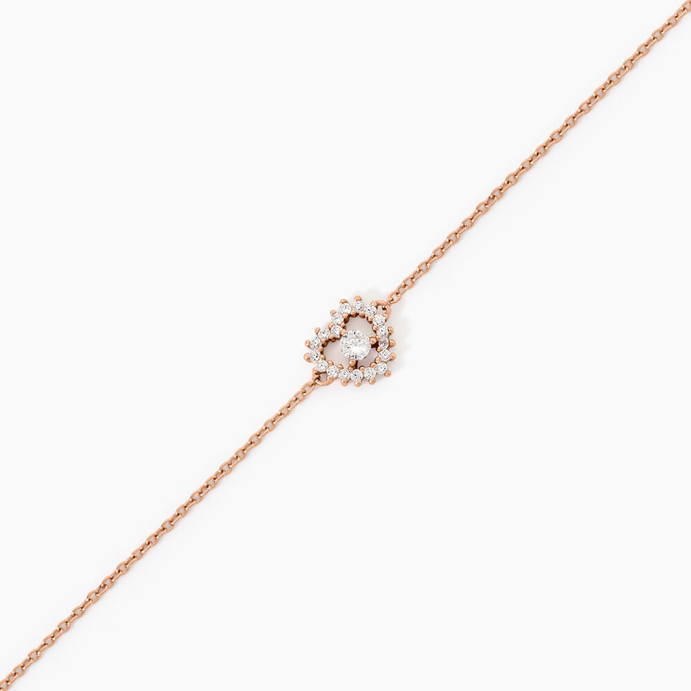 Bracelet Gino Argent Rose Oxyde De Zirconium - Bracelets fantaisie Femme | Marc Orian