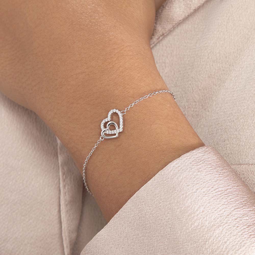 Bracelet Donatiane Argent Blanc Oxyde De Zirconium - Bracelets chaînes Femme | Marc Orian