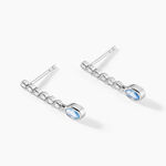 Boucles D'oreilles Pendantes Mayfair Shine Argent Blanc Oxyde - Pendantes Femme | Marc Orian