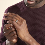 Alliance Anne-esther Ruban Plat Argent Blanc - Alliances duo Famille | Marc Orian