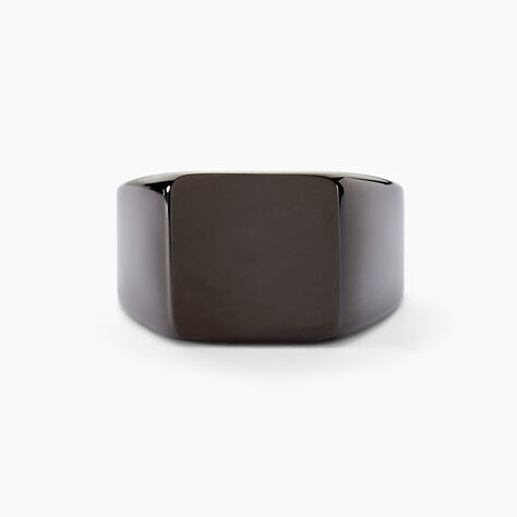 Chevalière Winebald Acier Noir - Chevalières Homme | Marc Orian
