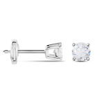 Boucles D'oreilles Puces Victoria Or Blanc Diamant - Puces Femme | Marc Orian