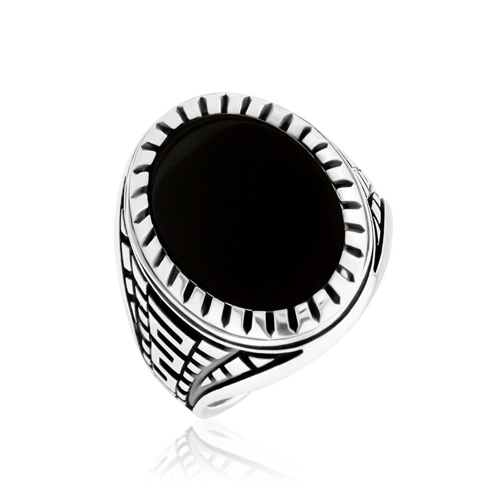 Bague Thimeo Argent Blanc Onyx - Bagues de promesse Homme | Marc Orian