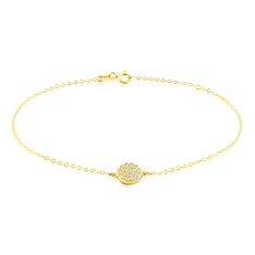 Bracelet Or Jaune Burak Oxyde De Zirconium - Bracelets chaînes Femme | Marc Orian