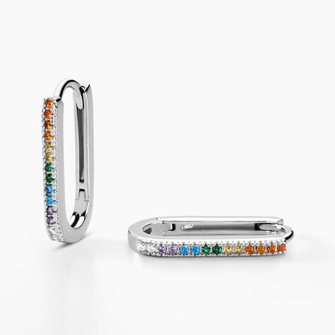 Cr&eacute;oles Lutetia Argent Blanc Oxyde De Zirconium - Cr&eacute;oles Femme | Marc Orian