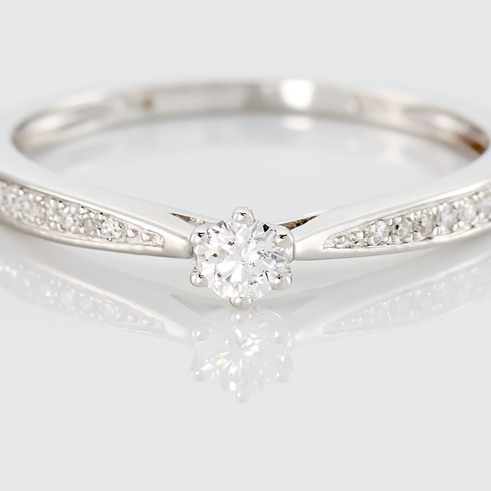 Bague Solitaire Symphonie Or Blanc Diamant B3DFBDW1K6J Marc Orian Bijouterie en ligne