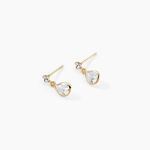 Boucles D'oreilles Pendantes Lika Or Jaune Oxyde De Zirconium - Pendantes Femme | Marc Orian