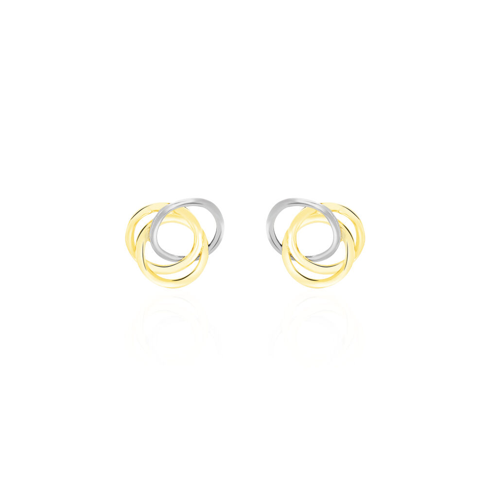 Boucles D'oreilles Puces Edmee Cercle Or Bicolore - Puces Femme | Marc Orian