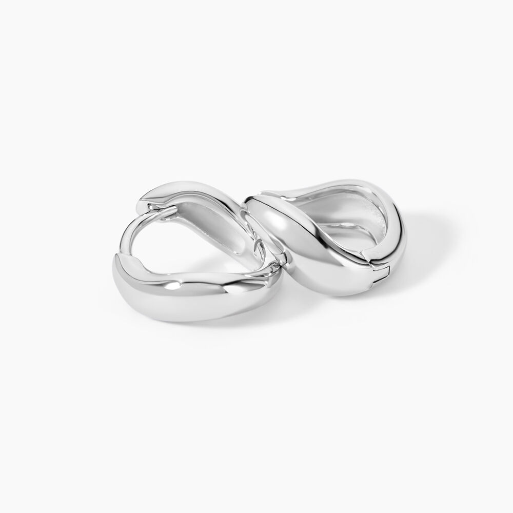 Cr&eacute;oles Frida Argent Blanc - Cr&eacute;oles Femme | Marc Orian