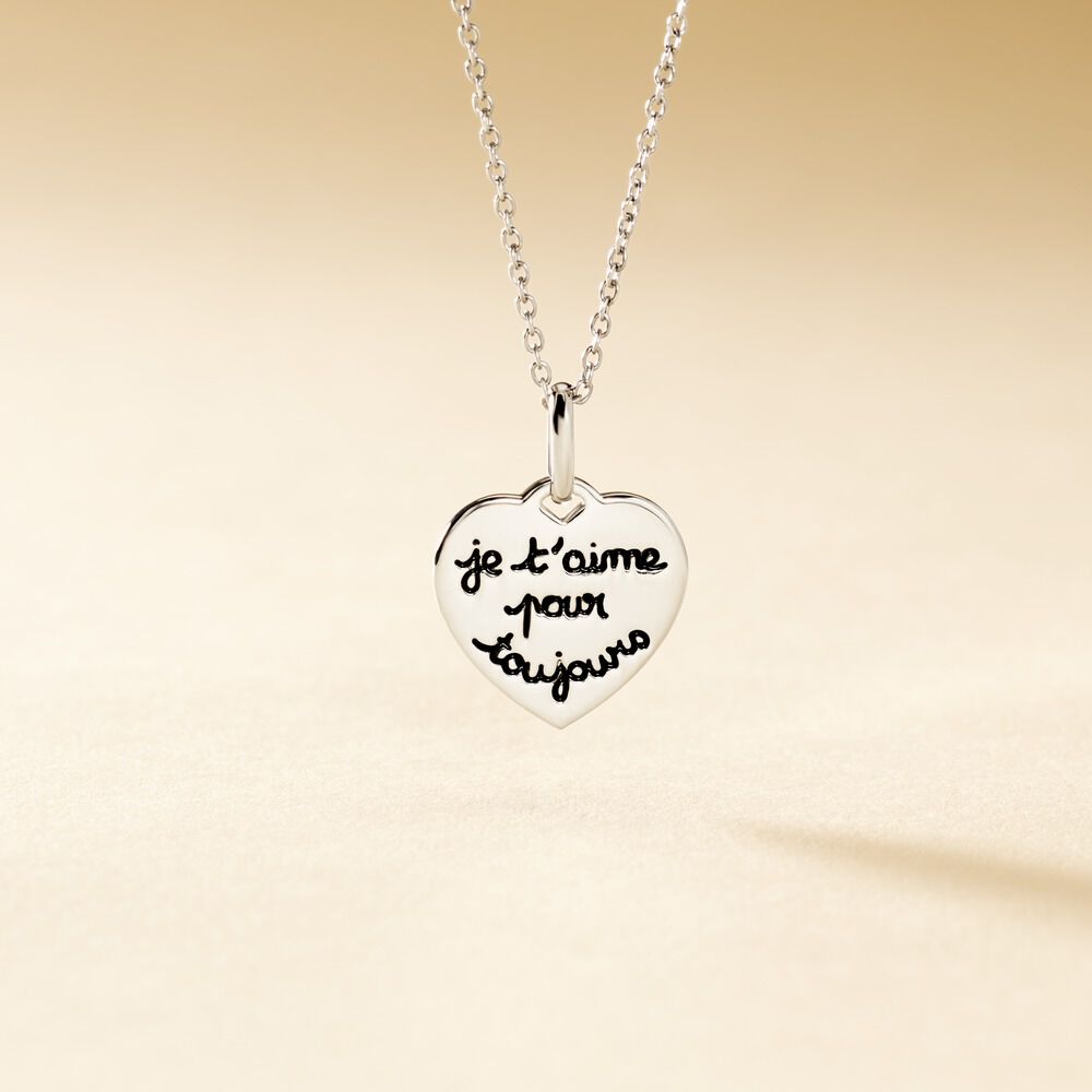 Pendentif Mayliss Argent Blanc - Bijoux personnalis&eacute;s Femme | Marc Orian