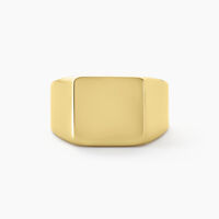 Chevalière Winebald Acier Jaune