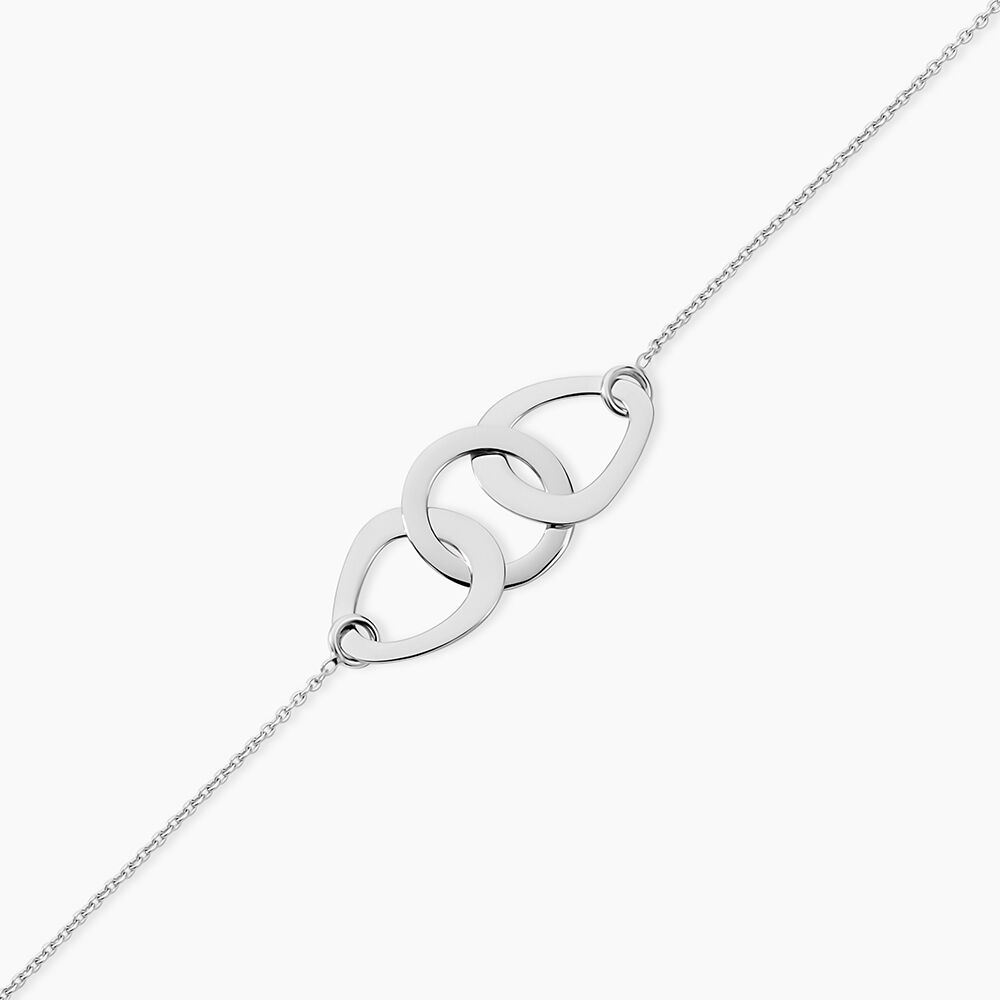 Bracelet Joy Argent Blanc - Bracelets Anneaux Entrelaces Femme | Marc Orian