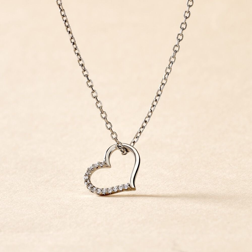 Collier Salona Argent Blanc Oxyde De Zirconium - Colliers avec pierres Femme | Marc Orian