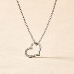 Collier Salona Argent Blanc Oxyde De Zirconium - Colliers avec pierres Femme | Marc Orian