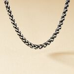 Collier Raph Maille Palmier Acier Gris - Colliers fantaisie Homme | Marc Orian