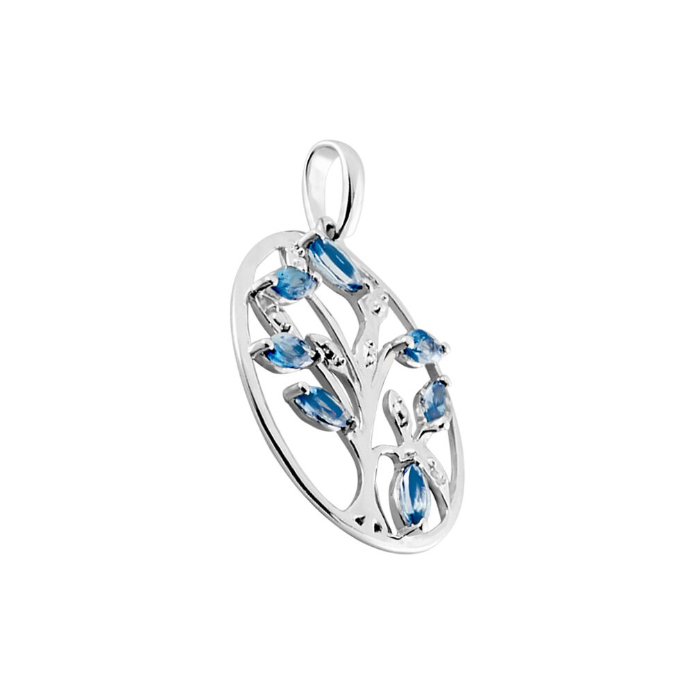 Pendentif Or Blanc Godoleine Topazes - Pendentifs Femme | Marc Orian