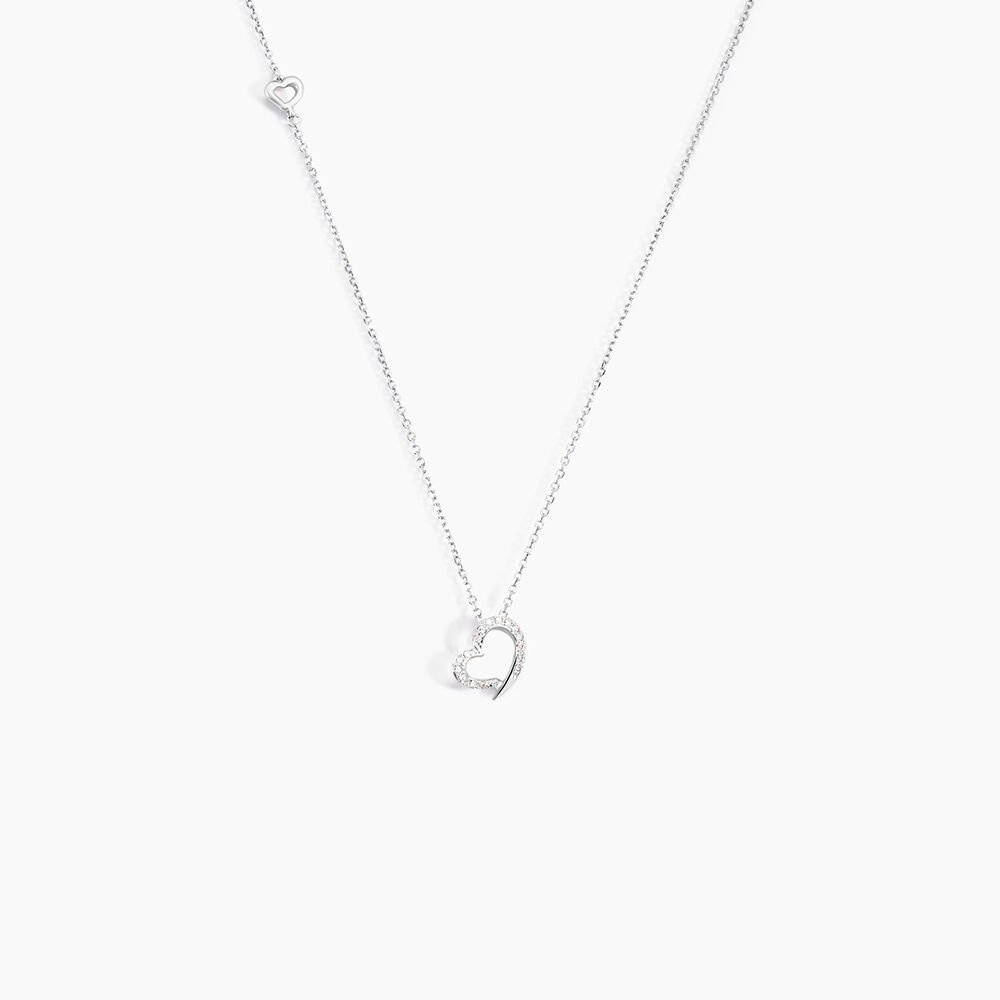 Collier Coeur Ktl Or Blanc Diamant - Colliers avec pierres Femme | Marc Orian