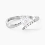 Bague Eva Or Blanc Oxyde De Zirconium - Solitaires Femme | Marc Orian