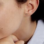 Boucles D'oreilles Puces Anne-maudae Coeurs Or Blanc - Puces Femme | Marc Orian