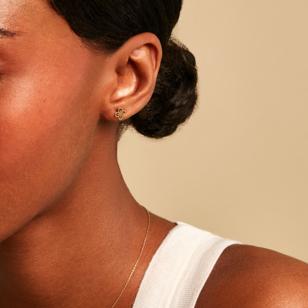 Boucles D'Oreilles Puces Lyss Or Jaune - Puces Femme | Marc Orian