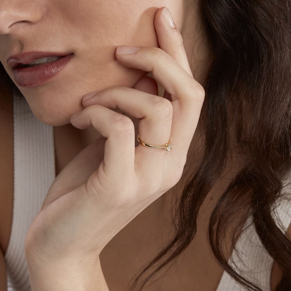 Bague Solitaire Or Jaune Solenia Diamant - Solitaires Femme | Marc Orian