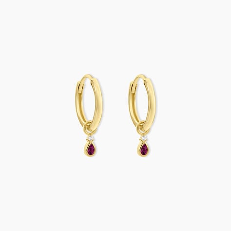 Cr&eacute;oles Poem Argent Jaune Rhodolite Oxyde De Zirconium - Cr&eacute;oles Femme | Marc Orian