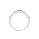 Demi Alliance Pristina Or Blanc Diamant Synth&eacute;tique - Alliances avec pierres Femme | Marc Orian