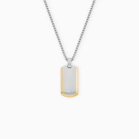 Collier Bicolore Acier Bicolore Oxyde De Zirconium - Colliers avec pierres Femme | Marc Orian