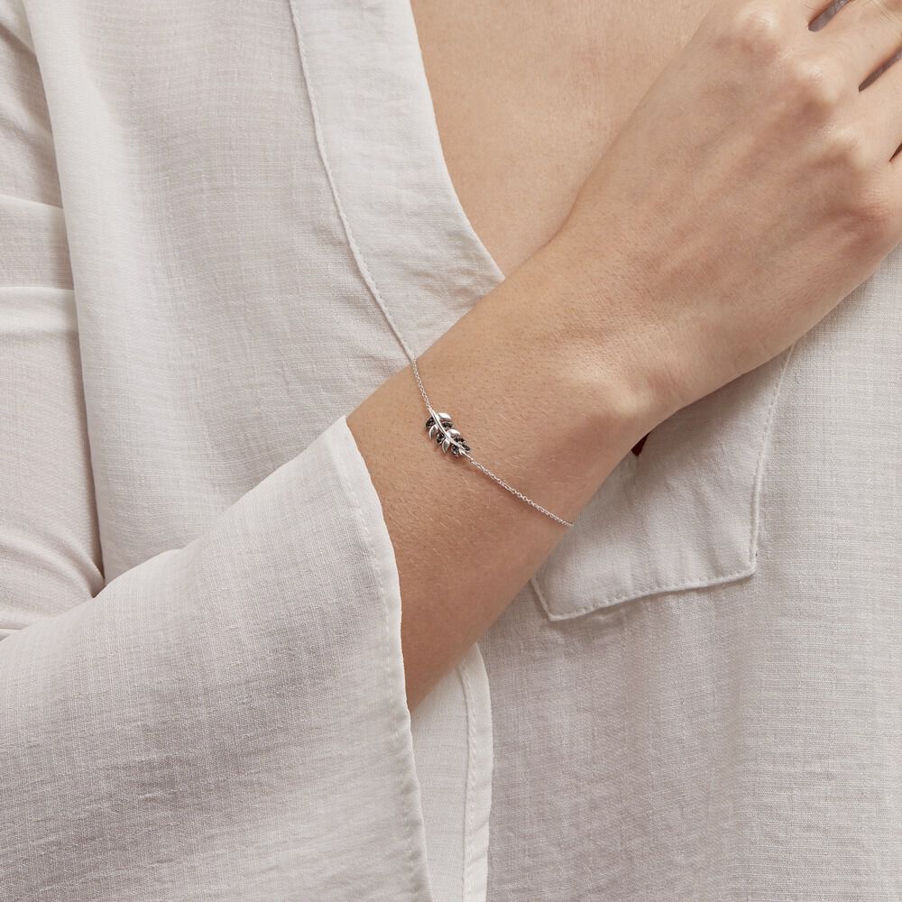 Bracelet Jade Argent Blanc Oxyde De Zirconium -  Femme | Marc Orian
