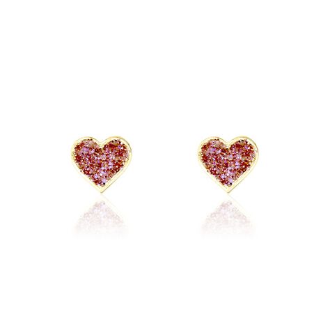 Boucles D'oreilles Puces Soraya Coeur Or Jaune - Puces Enfant | Marc Orian