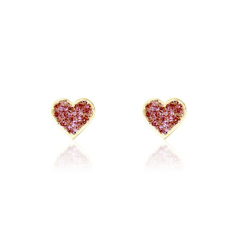 Boucles D'oreilles Puces Soraya Coeur Or Jaune - Clous d'oreilles Enfant | Marc Orian