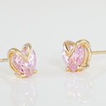 Boucles D'oreilles Puces Abelinia Plaqu&eacute; Or Jaune Oxyde De Zirconium - Puces Femme | Marc Orian