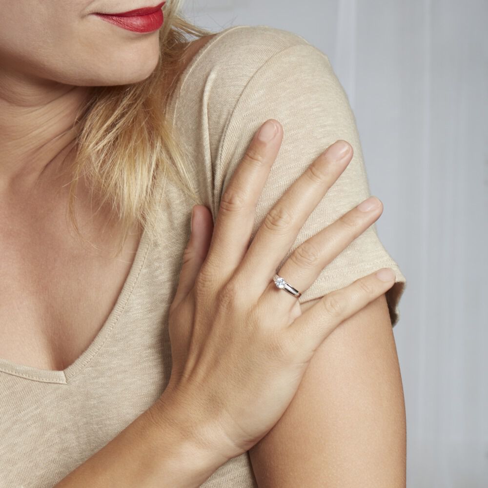 Bague Solitaire Mercan Argent Blanc Oxyde De Zirconium - Solitaires Femme | Marc Orian