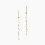 Boucles D'Oreilles Pendantes Epurea Or Jaune Nacre - Boucles d'oreilles pampille Femme | Marc Orian