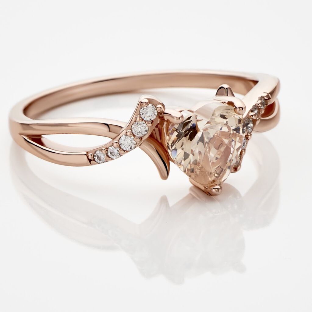 Bague Argent Rose Avalon Oxyde De Zirconium - Bagues Solitaire Femme | Marc Orian